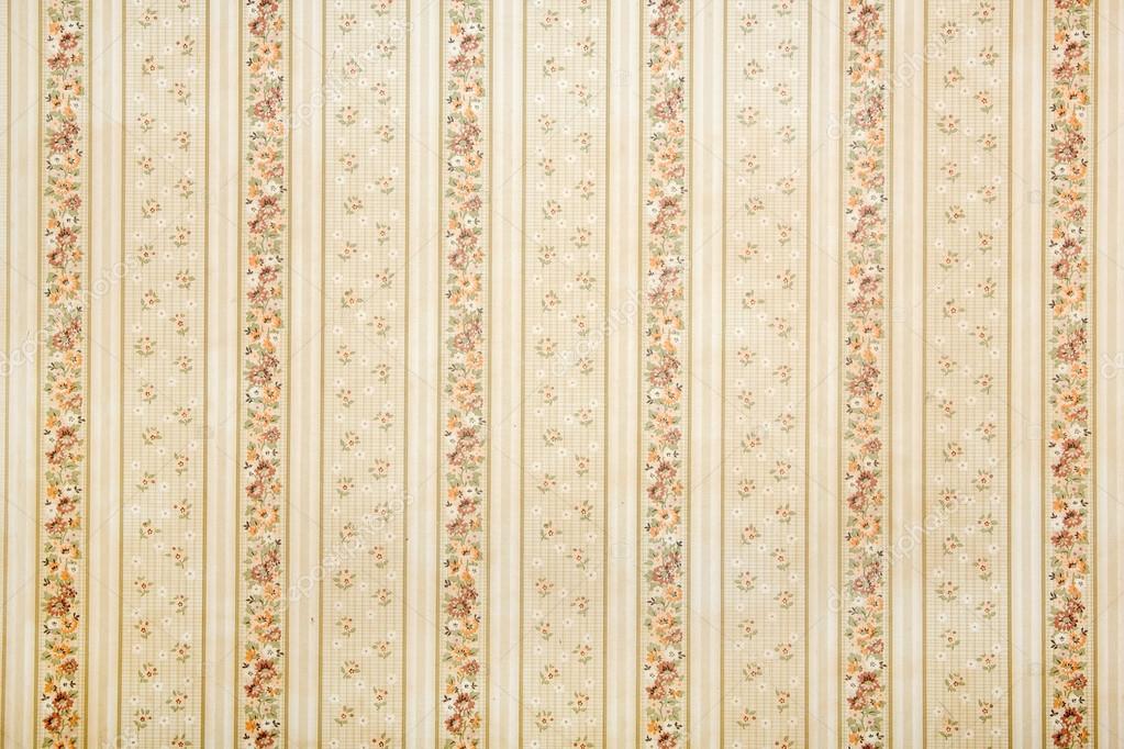 Vintage Striped Wallpaper With Floral Background Stock Photo Image By C Khorzhevska
