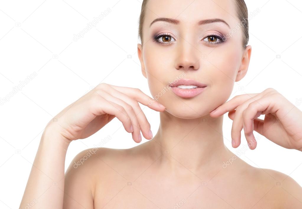 Woman with face-lift