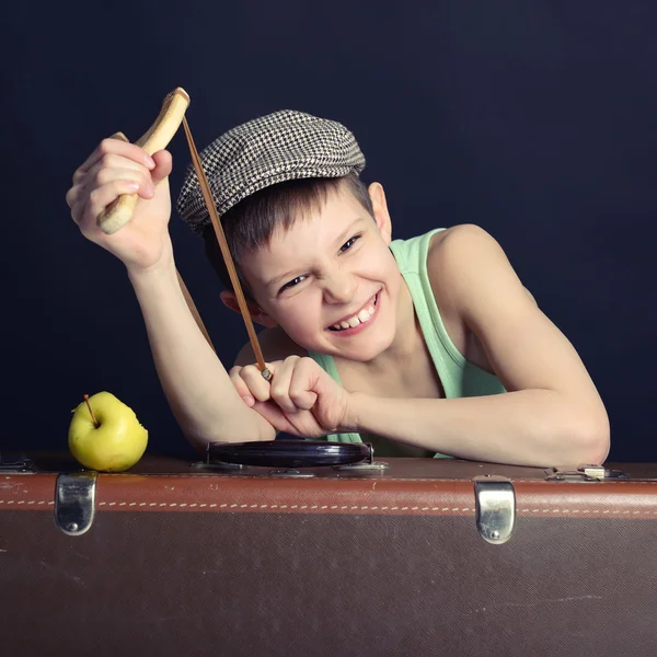 Vintage pojke porträtt — Stockfoto