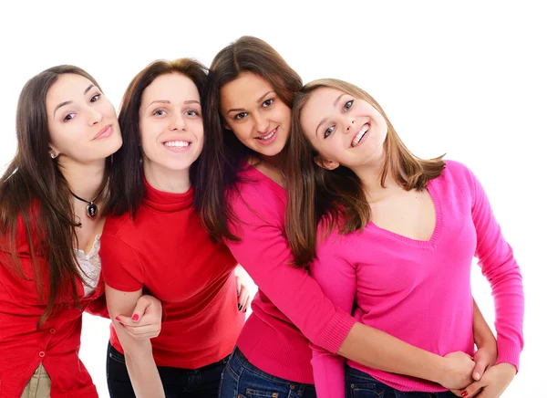 Vier lachende vrouwen — Stockfoto