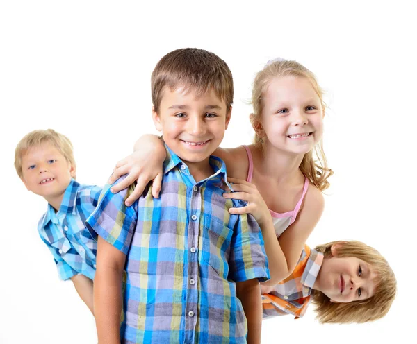 Szczęśliwy uśmiechający się dzieci — Zdjęcie stockowe