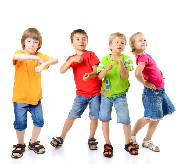 Niños felices bailando —  Fotos de Stock