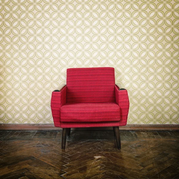 Fauteuil rouge vintage — Photo