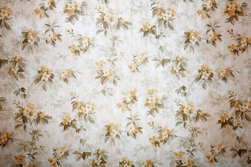 Vintage wallpaper with floral background