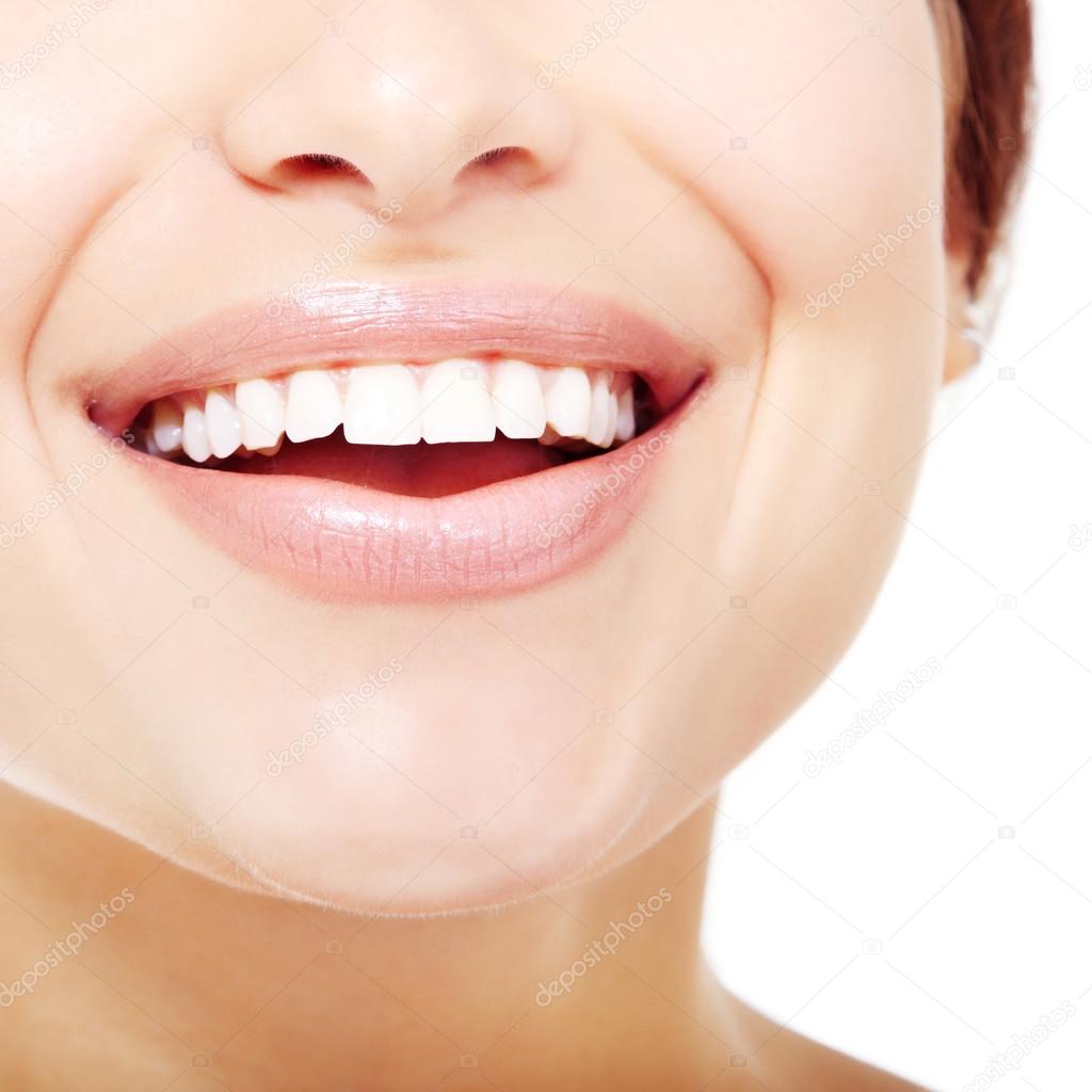 Woman with great healthy white teeth