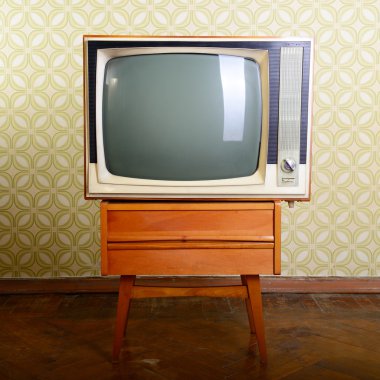 Ahşap durumda Retro tv