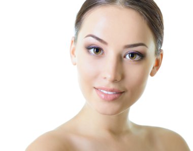 güzel sağlıklı suratla kadınla