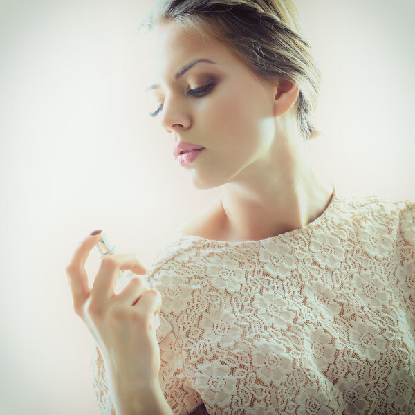 beautiful  Girl with perfume