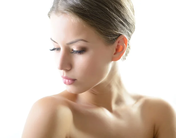 Woman with healthy face with nice makeup — Stock Photo, Image