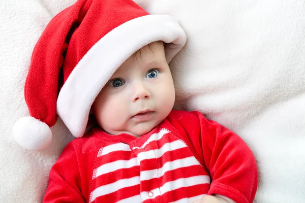 Christmas cute baby boy Stock Picture