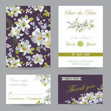 Tarih - düğün davetiyesi veya tebrik kartı küme Kaydet