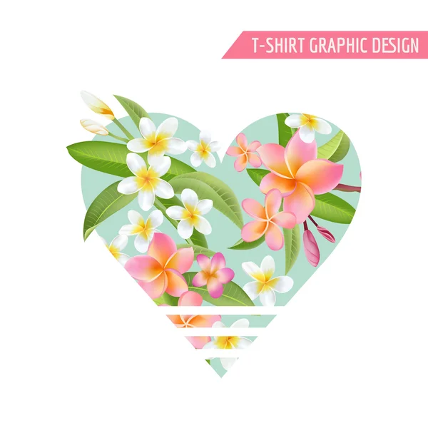 Tropical Flowers and Leaves. Vector Background. Exotic Graphic Background. Tropical Banner. — Stock Vector