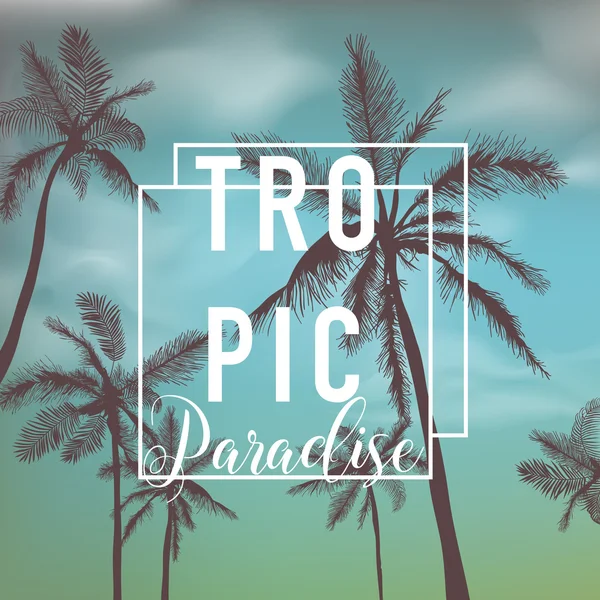 Fondo Tropical. Hojas de palma. Palms Background. Fondo vectorial. Fondo gráfico exótico. Banner tropical . — Vector de stock