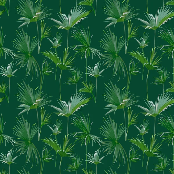 Απρόσκοπτη τροπική παλάμη φύλλα φόντο. Εξωτικό καλοκαίρι υφή-για το σχεδιασμό, λεύκωμα-σε διάνυσμα — Διανυσματικό Αρχείο