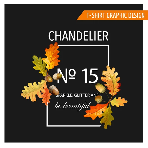 Graphisme floral vintage - pour t-shirt, mode, imprimés - en vectoriel — Image vectorielle