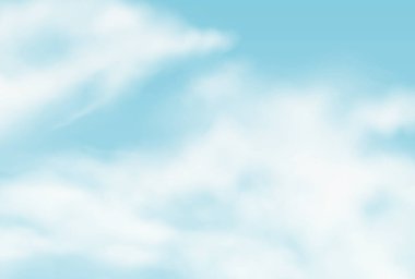 Yaz bulutları olan gerçekçi bir arka plan. Bulutlu kabarık gökyüzü çizim dokusu. Fırtına, yağmur bulutu efektleri