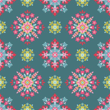 Vintage çiçek background - Dikişsiz desen tasarım