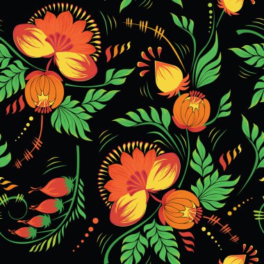 Vintage çiçek background - Dikişsiz desen