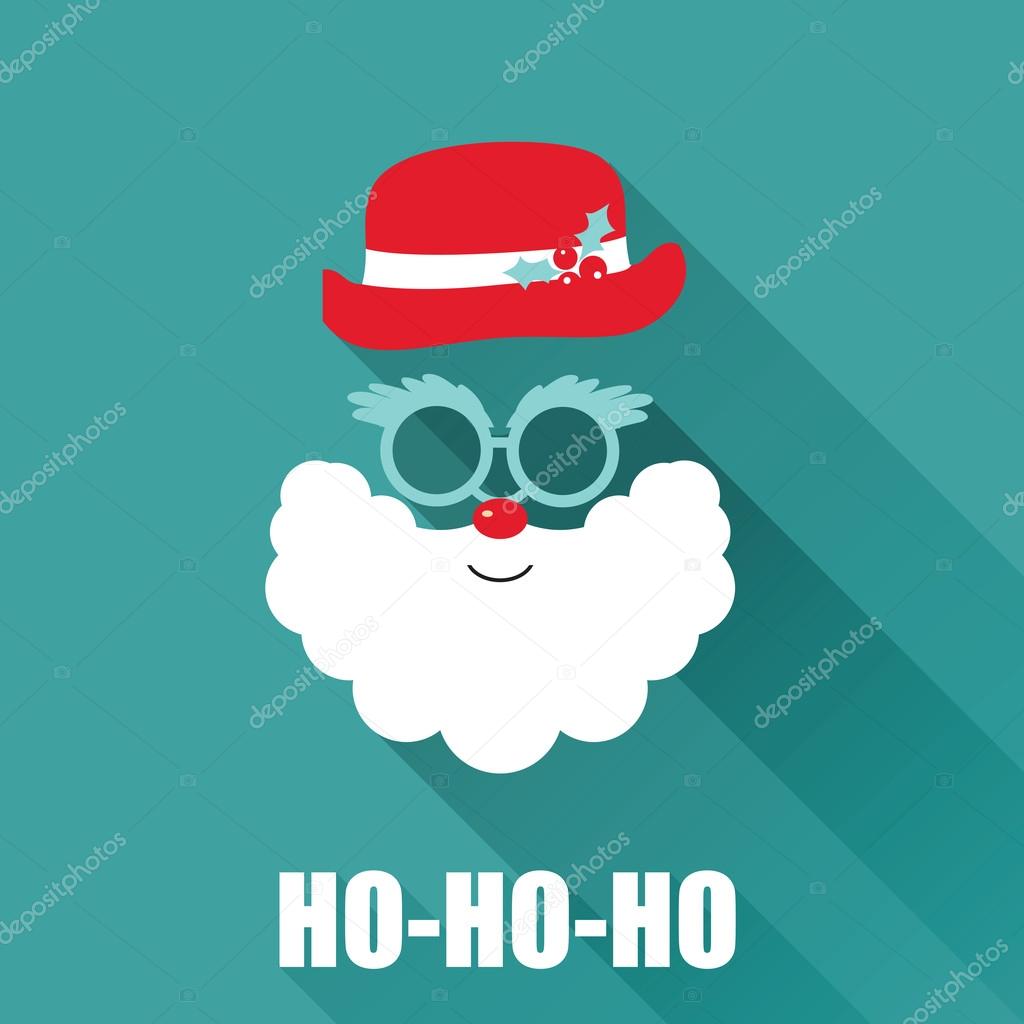 Christmas Retro Santa Card - in vector