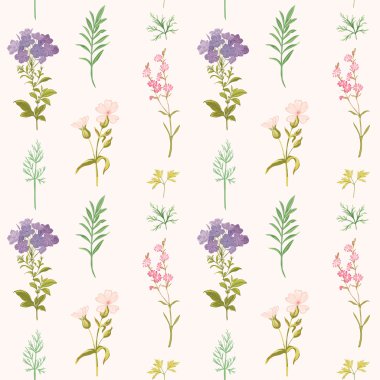 Çiçek arka plan - Dikişsiz desen suluboya stili