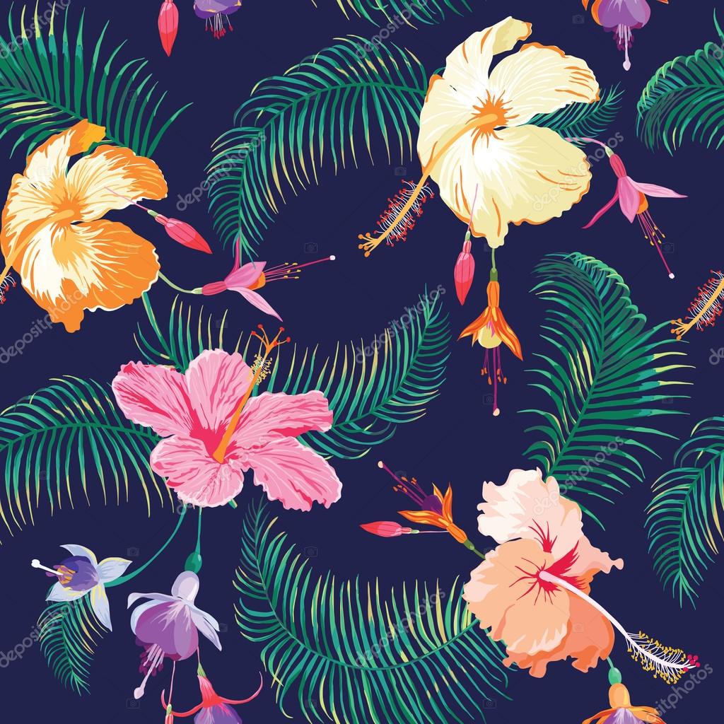 Background vintage tropical flower Tropical Flower Background