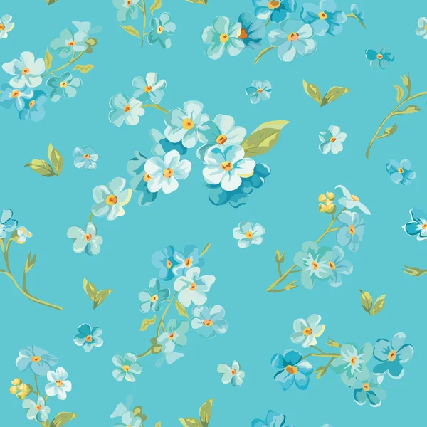 Printemps Fleurs Fleurs Fond - Sans couture Floral Shabby Chic Pattern — Image vectorielle