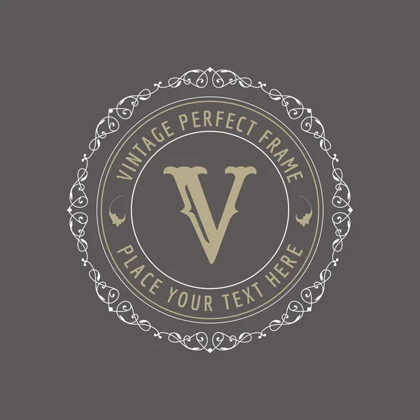 Vintage Frame - voor Monogram of kalligrafische ontwerp - in vector — Stockvector