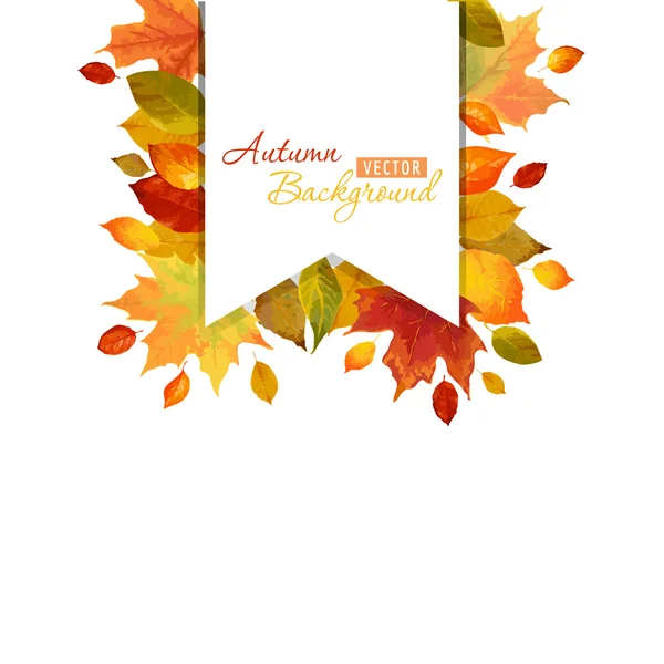 Feuilles d'automne colorées Arrière-plan - Style aquarelle - dans le vecteur — Image vectorielle