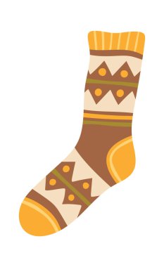 Fabric wool winter sock geometric pattern design