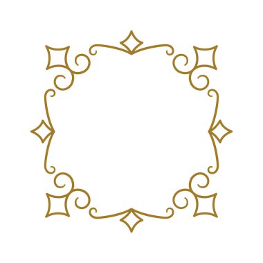 Klasik dekoratif çerçeve boş uzay zarif tasarımı