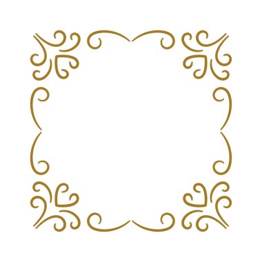 Zarif lüks filigran çerçeve dekoratif sınır