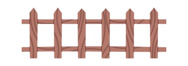 Eski ahşap çit kırsal çizgi film doğa unsuru.