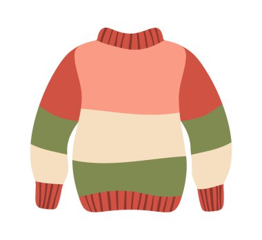 Sonbahar ve kış için örülmüş süveter.