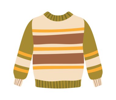 Çizgili örülmüş süveter mevsimlik giysi kalın giysiler