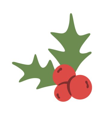 Ökseotu çilekleri Noel kutlaması demeti dekoratif elementler