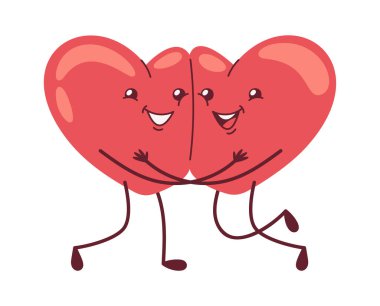 Kırmızı kalpler aşk ilişkilerini kucaklıyor. Romantik duygular.