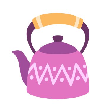 Geleneksel çaydanlık çeliği mutfak ısıtıcısı renkli baskı