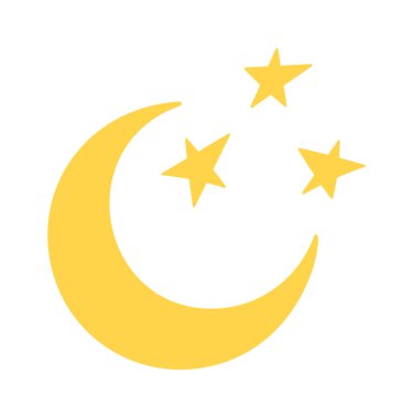 Hilal açık gece gökyüzü elementi