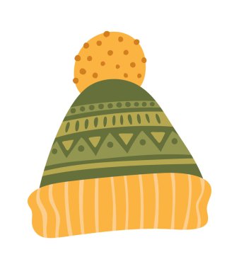 Yeşil kış şapkası ve mevsimlik başlığı