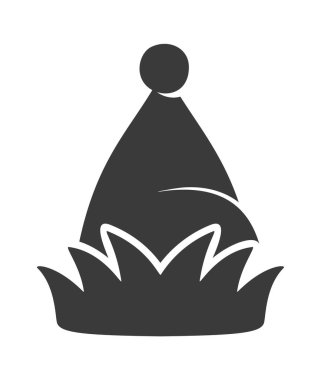 Minimalist Noel Baba şapkası sembolü Noel şablonu