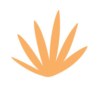 Kurumuş ot elementi egzotik çöl bitkisi çizimi