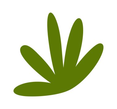 Yeşil çimen Vahşi Batı çiçek tasarım elementi