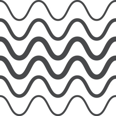 Dalgalı ince kalın çizgiler geometrik desen tasarımı