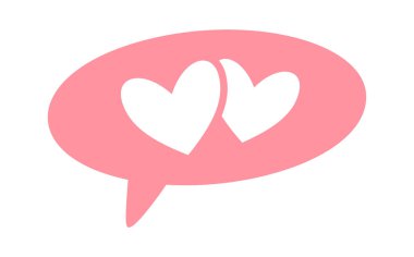 Love message Valentines day sticker speech bubble