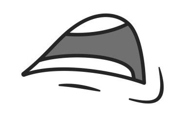 Açılmış komik ağız olumsuz duygu ifade edici somurtma