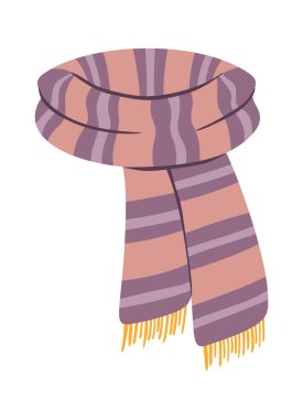 Çizgili örgü kış eşarbı moda tasarımı