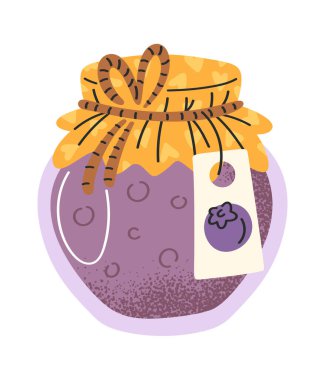 Yabanmersinli tatlı cam kavanoz konserve yiyecekler.