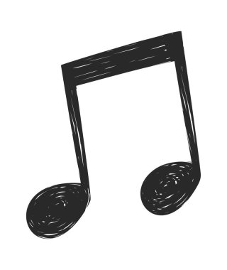 Müzik çift nota karalama işareti müzikal çizim