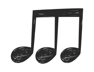 Müzik notaları basit karalama tasarımı melodisi işareti