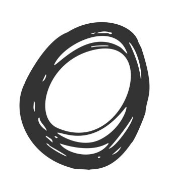 El çizimi yuvarlak taslak karalama siyah karalama